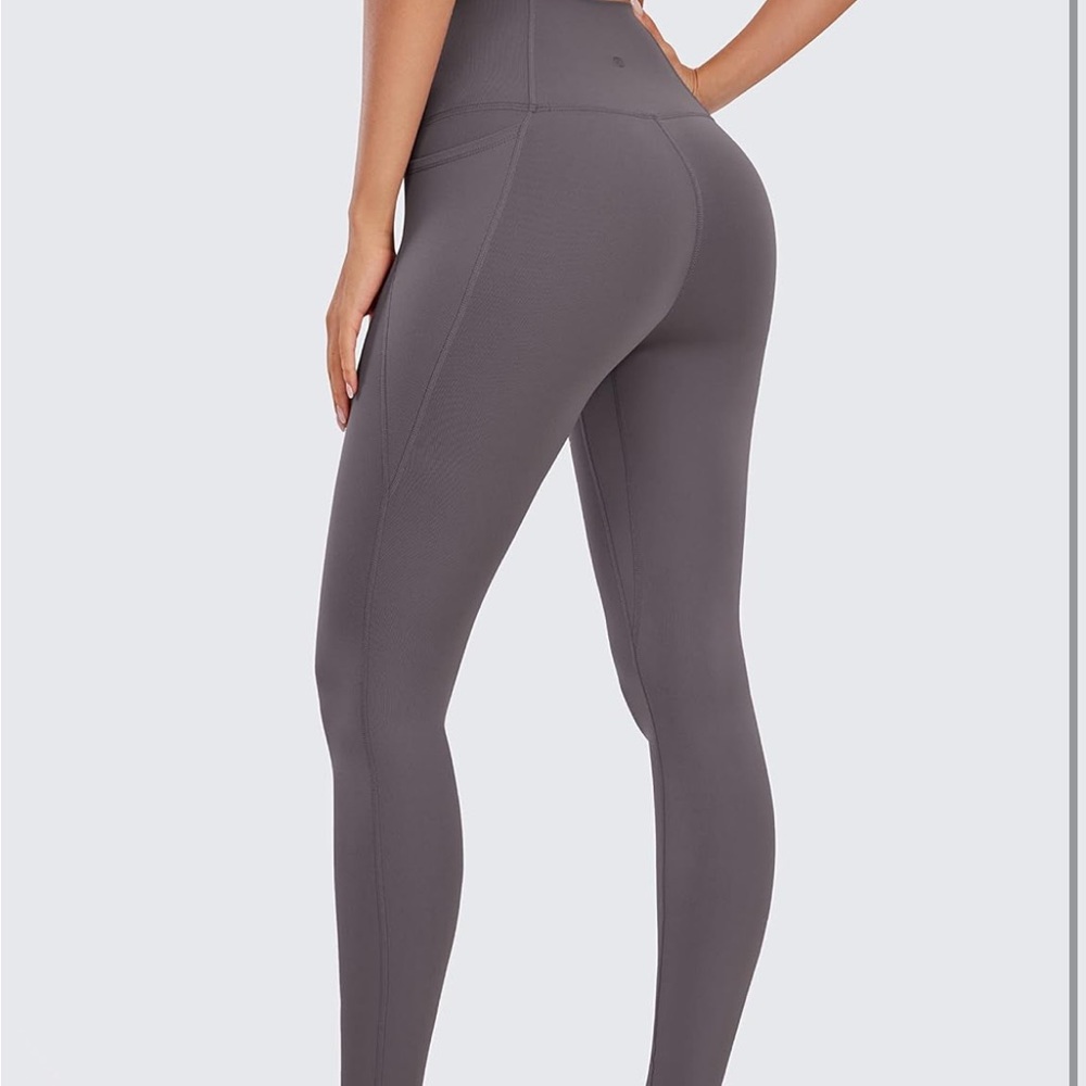CRZ YOGA Butterluxe Leggings 28 Inches - High Waisted with Pockets Buttery Soft